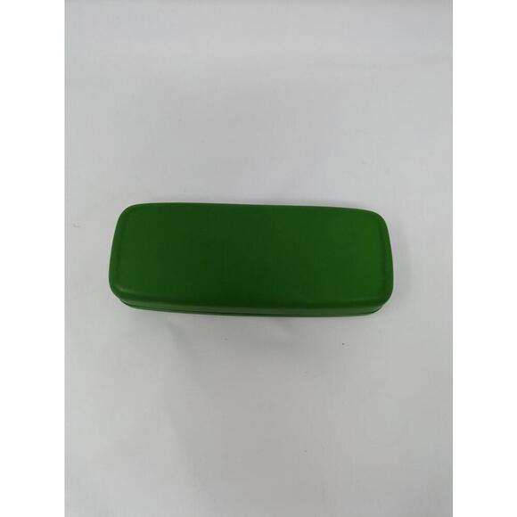 Ray-Ban Green Hard Leather Clamshell Case Eyeglasses Sunglasses Red Interior - Picture 2 of 3